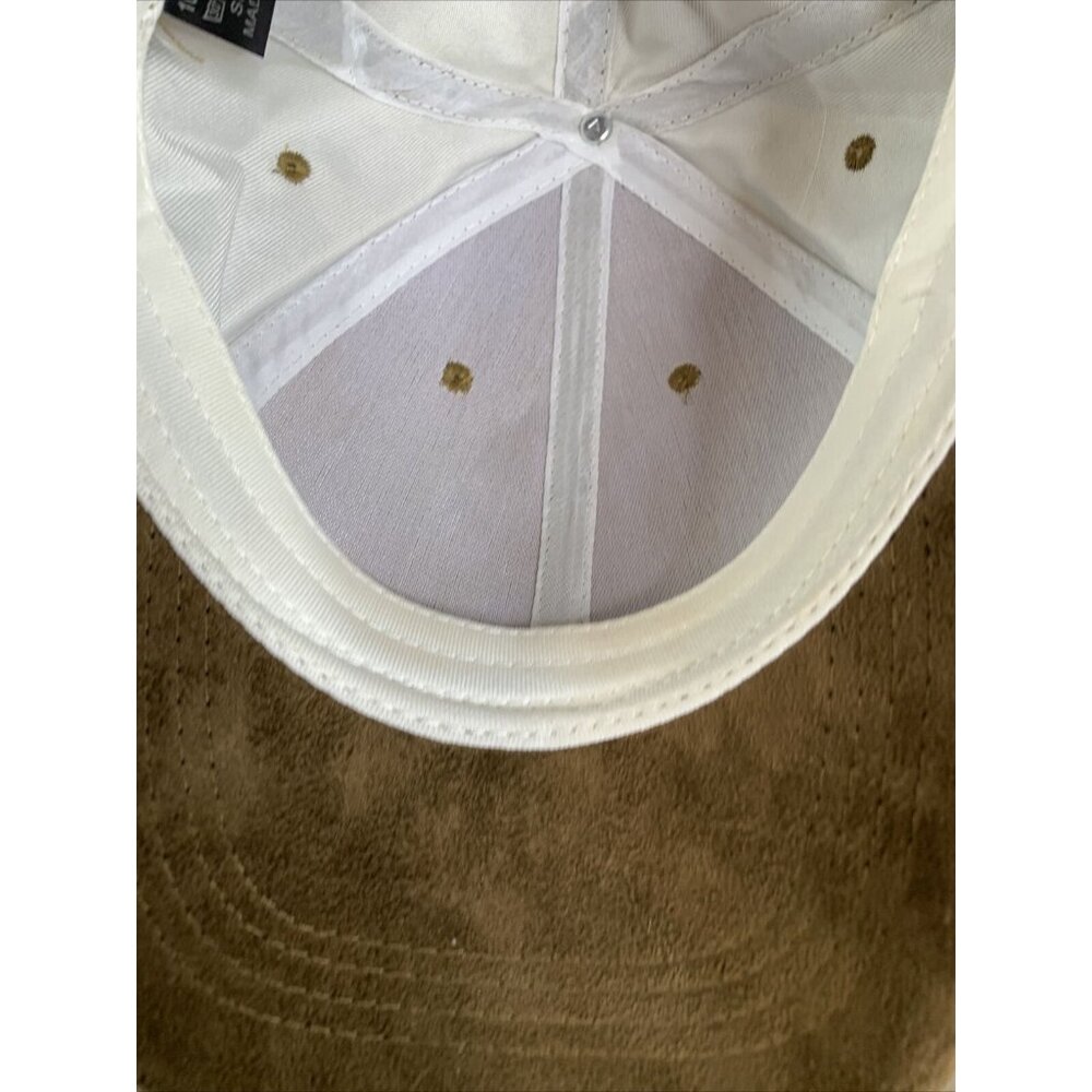 Faux Suede Brown Ball Cap Adj Hook & Loop Closure 100% Polyester Lightweight - Picture 8 of 9